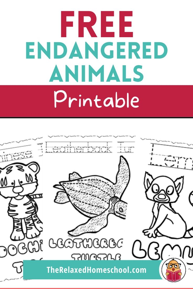 FREE Endangered Animals Printable