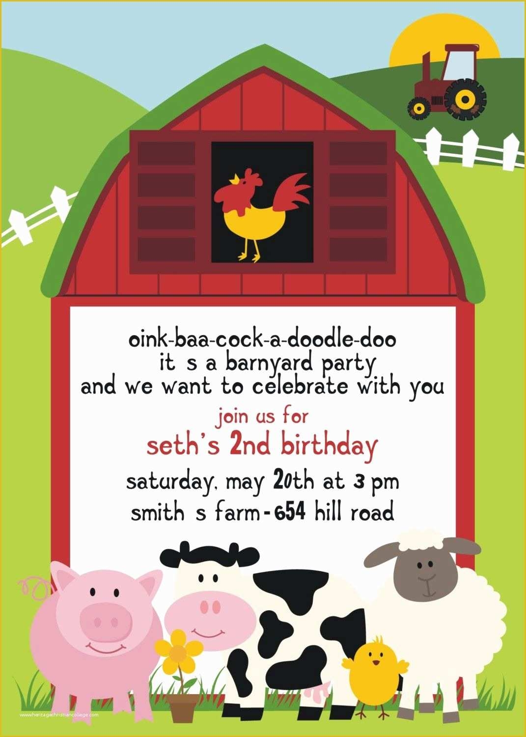 printable farm invitation template