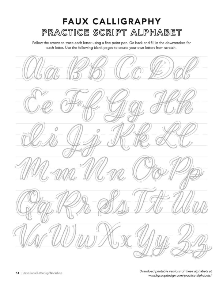 Free Faux Calligraphy Worksheet Worksheets Printable Ronald Worksheets