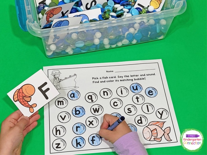 FREE Fishing For Letters Alphabet Matching Game Worksheets Library