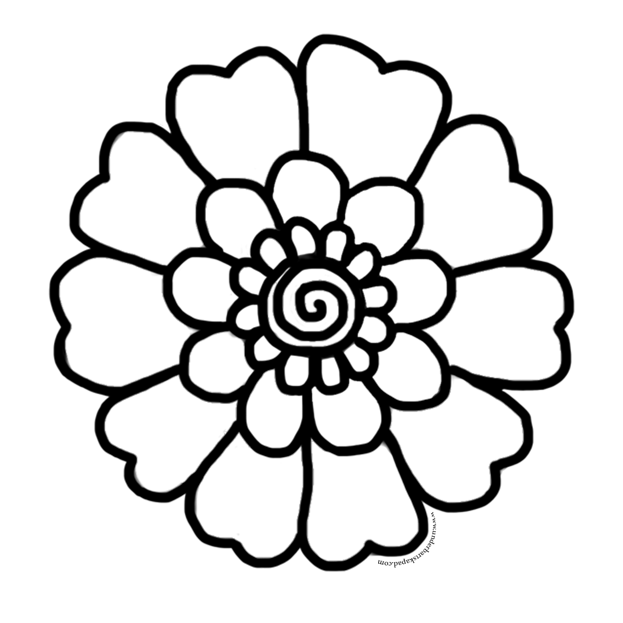 FREE Flower Coloring Sheets Underbart Skapad