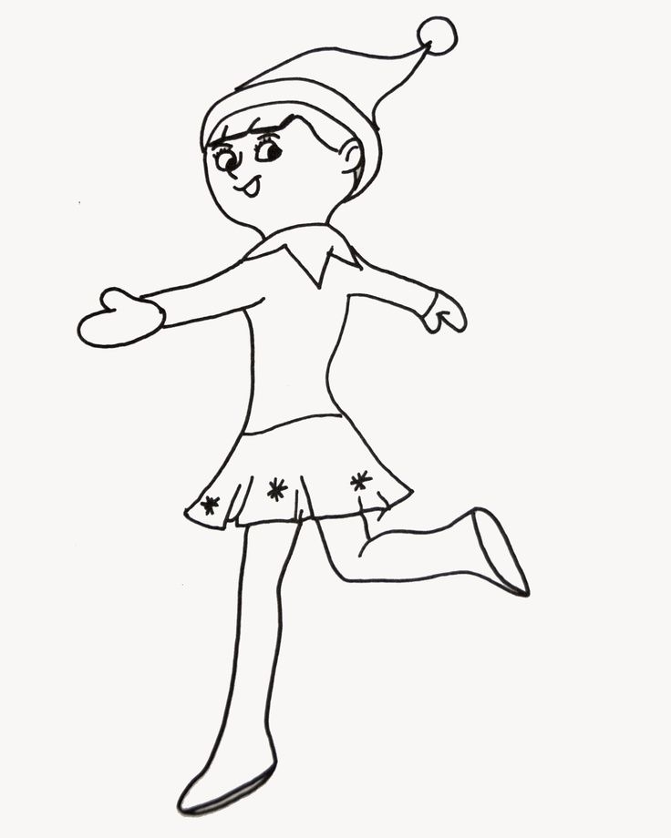 elf on the shelf coloring pages free