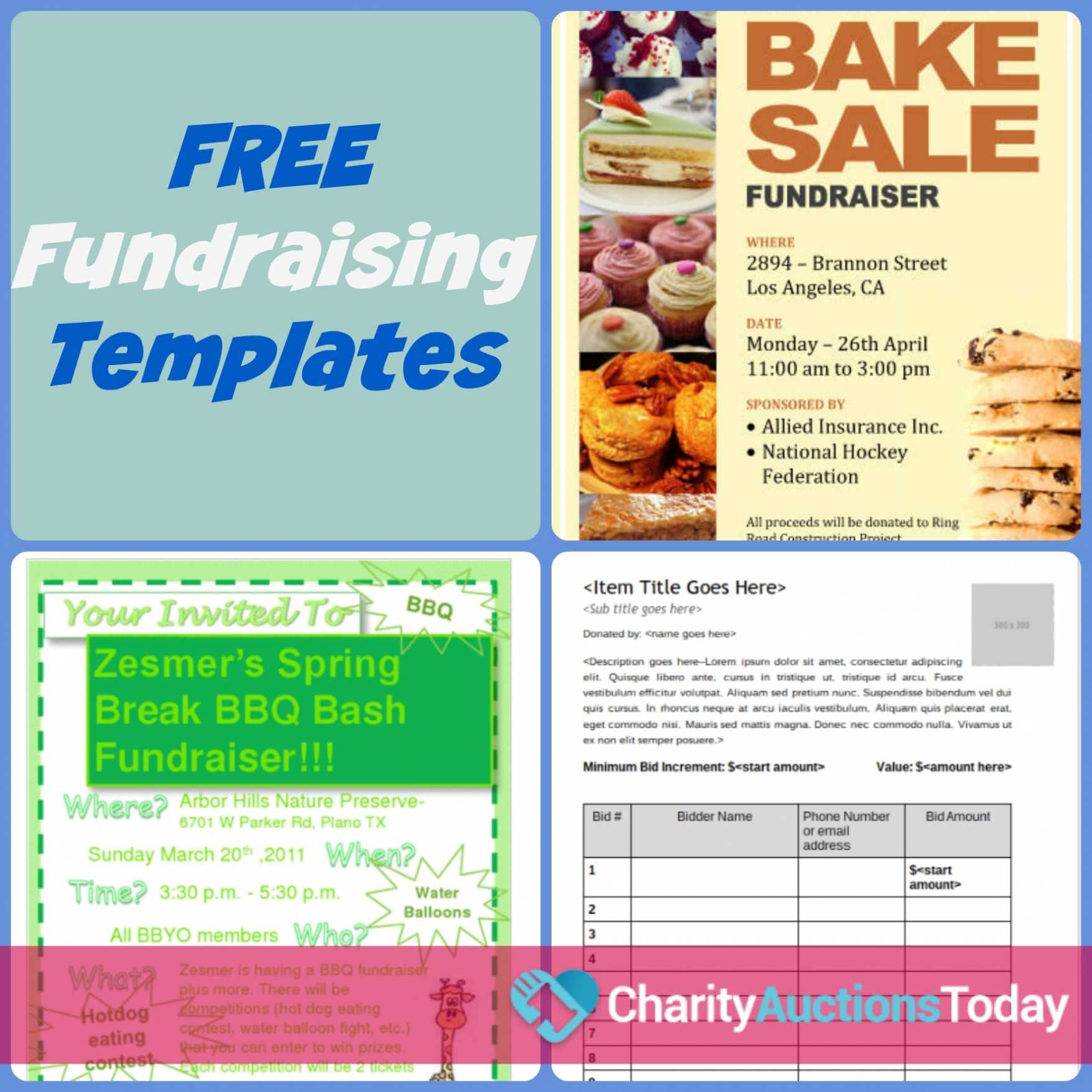 Free Fundraiser Flyer Charity Auctions Today Within Free Printable 