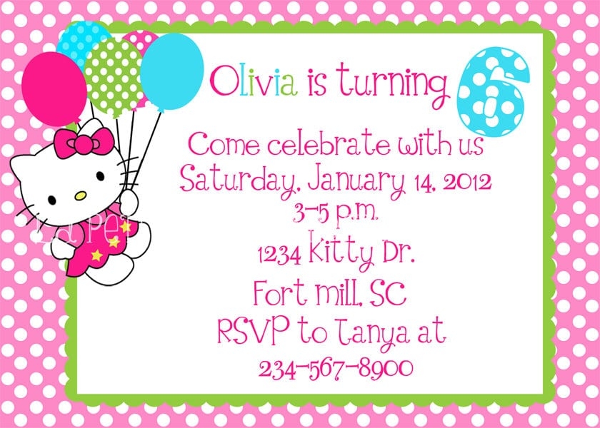 printable hello kitty invitation template