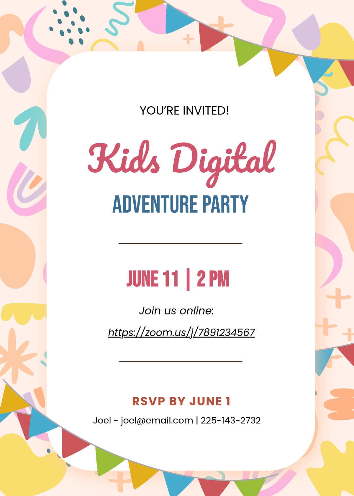 party invitation template digital