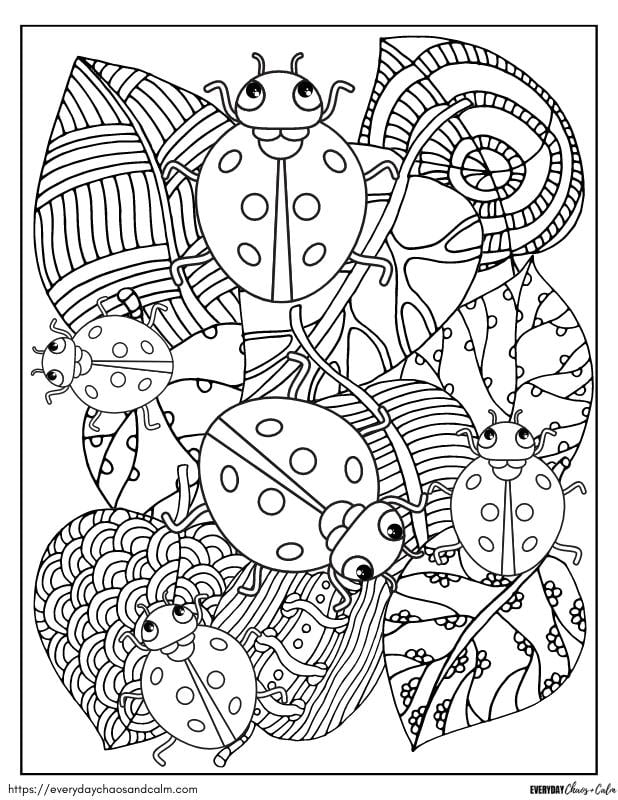 free coloring pages ladybug