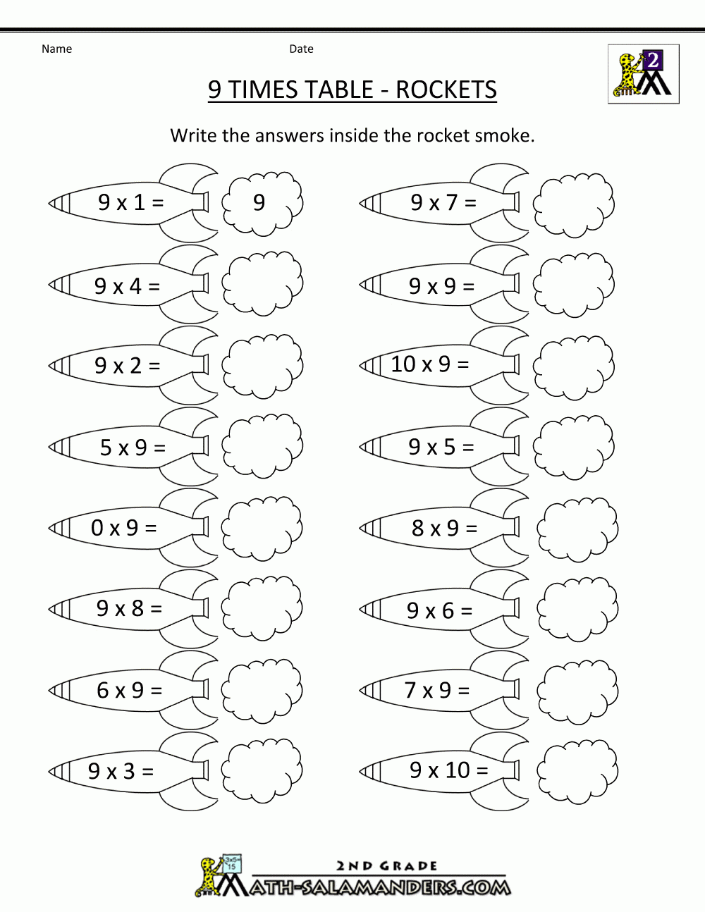 Free Math Sheets Multiplication 6 7 8 9 Times Tables 2 gif 780 1009 