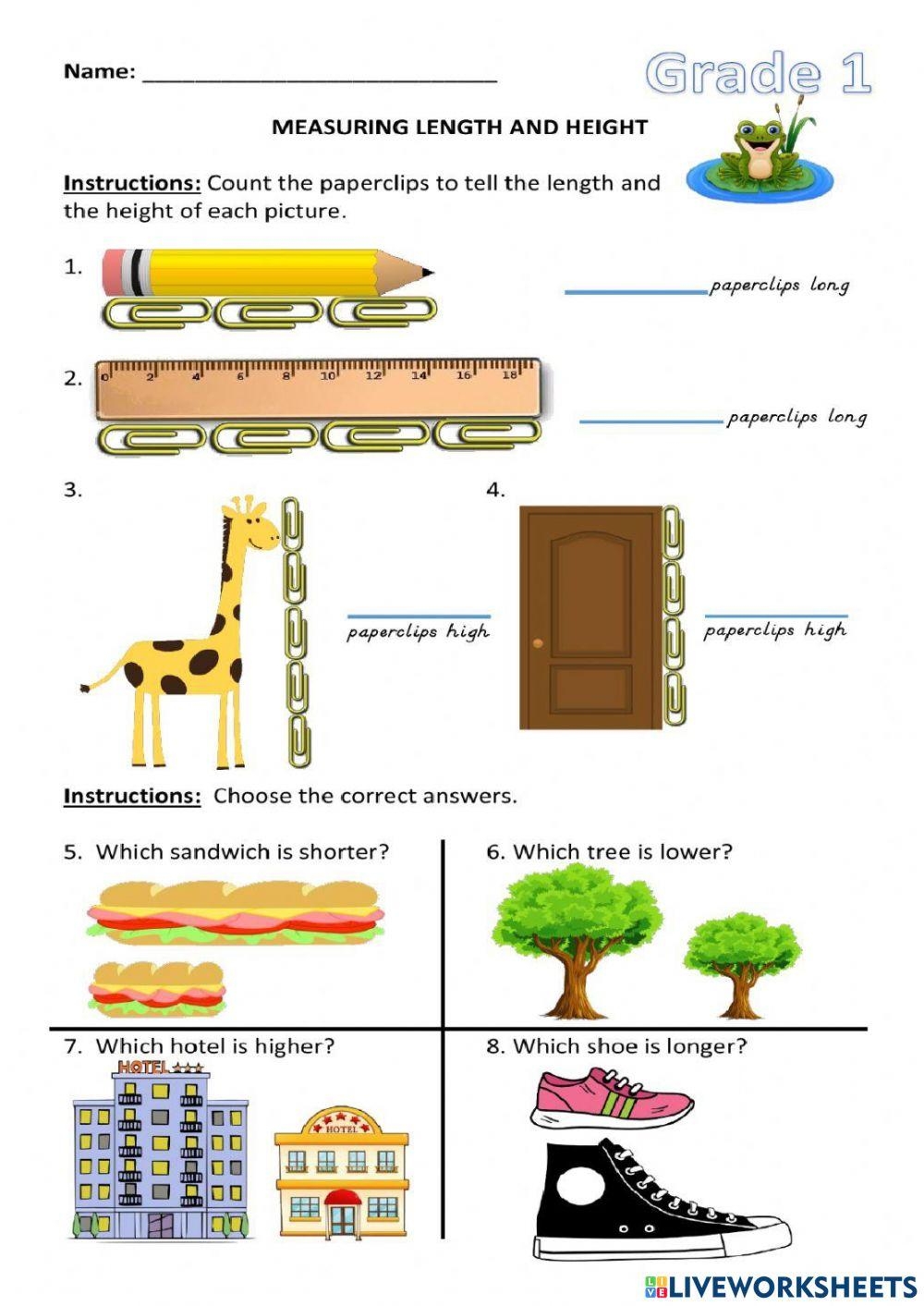 Free Measurement Worksheet Grade 1 Download Free Measurement Worksheet 