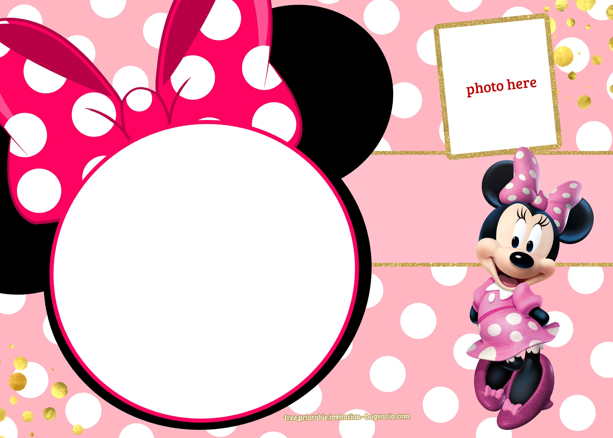 red minnie mouse invitation template free