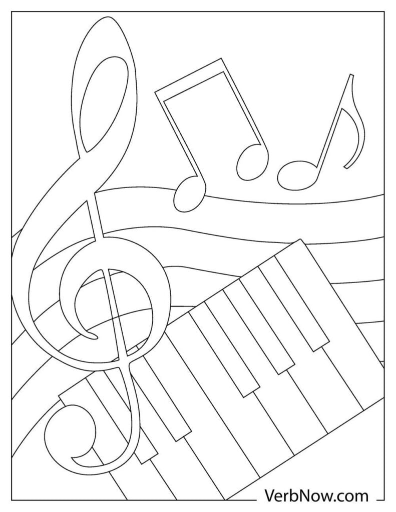 Free MUSIC NOTES Coloring Pages Book For Download Printable PDF 