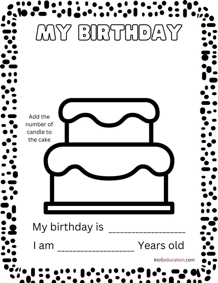 Free My Birthday Worksheet Check More At Https kto5education free