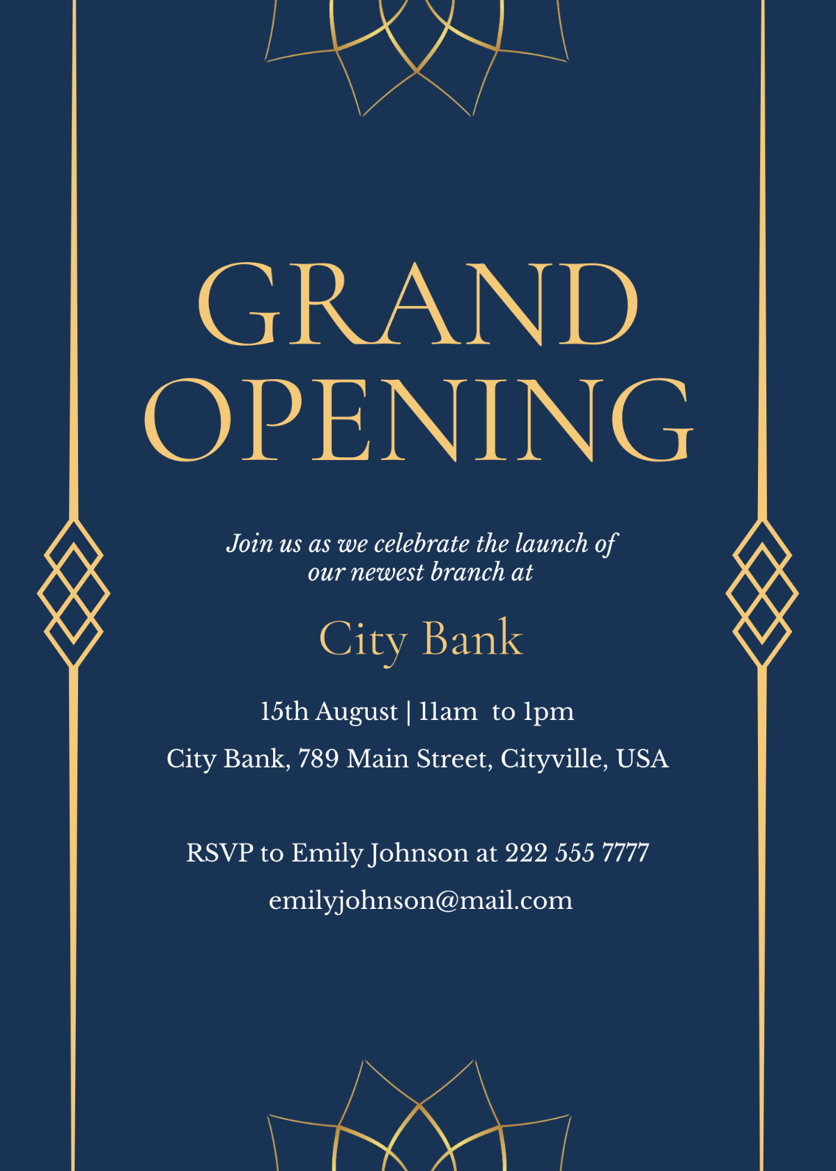Free New Branch Launch Invitation Template To Edit Online