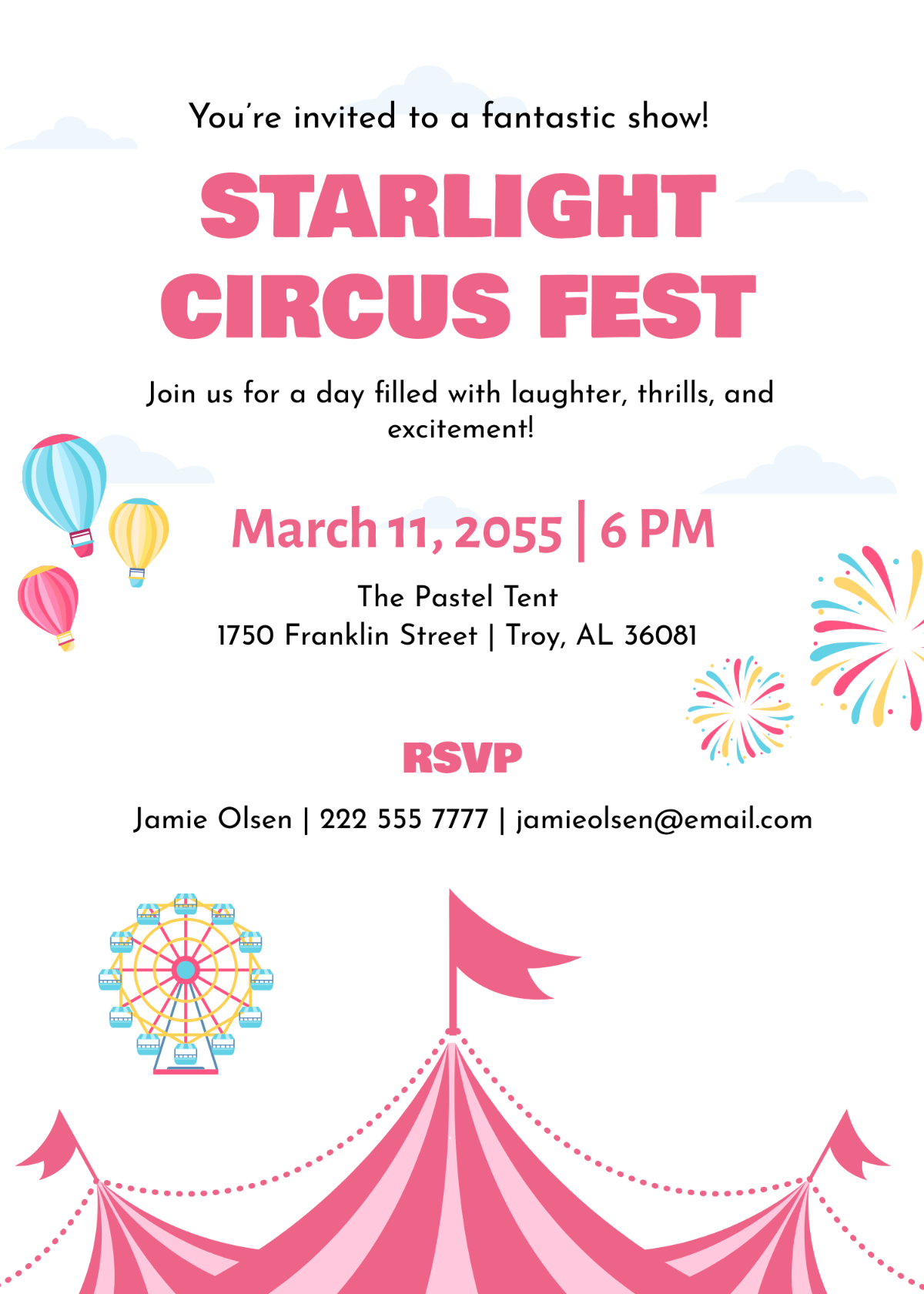pastel invitation template free