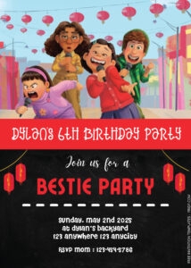 red birthday invitation templates