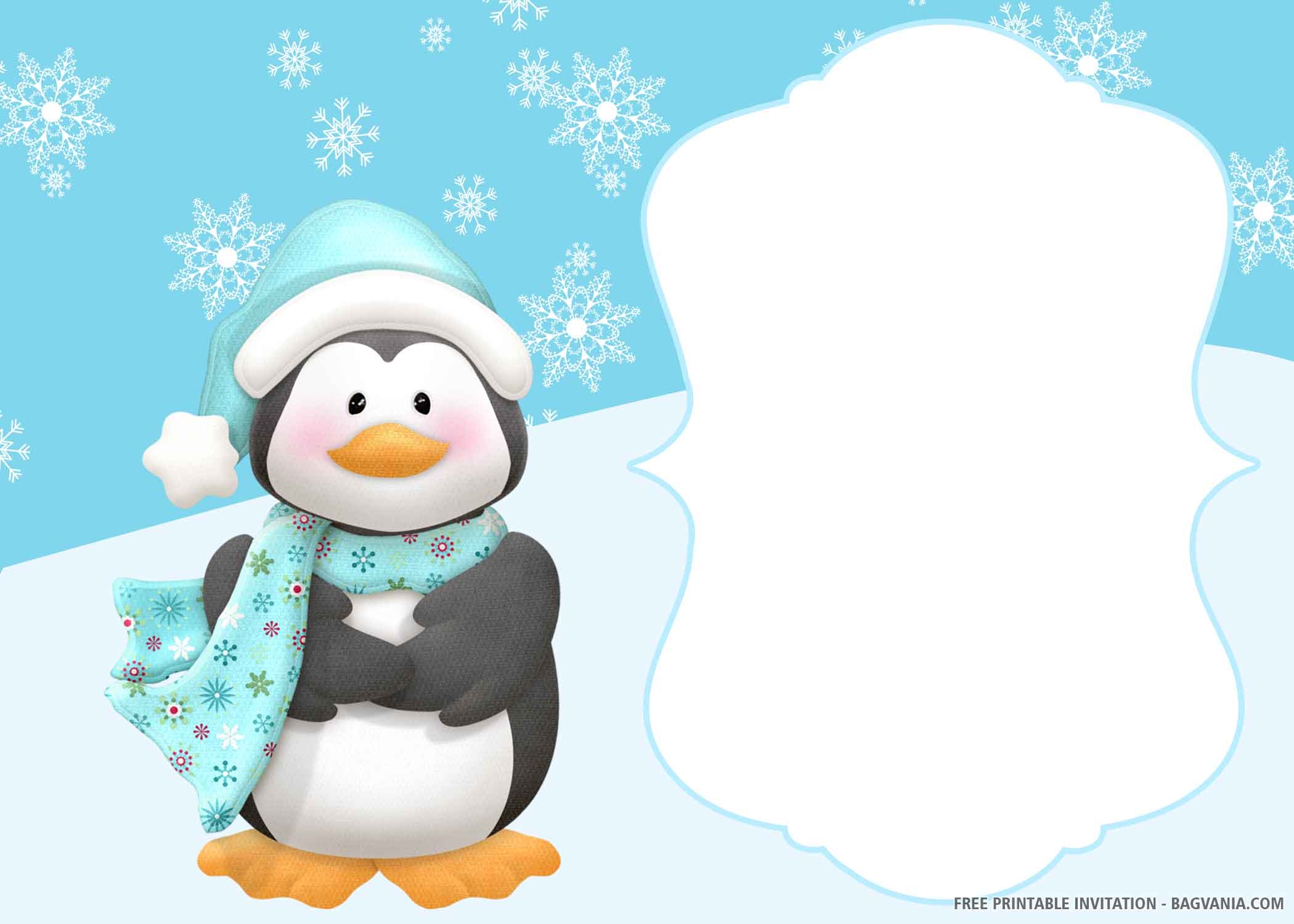 penguin invitation template free