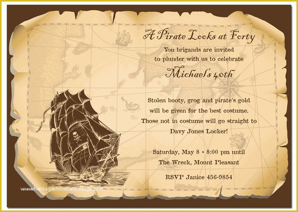 pirate invitation template