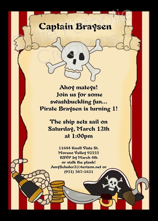 Free Pirate Party Invitation