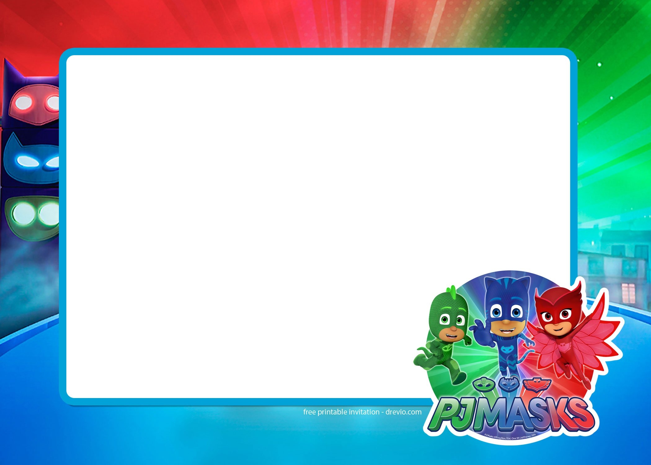 FREE PJ Masks Birthday Invitation Templates FREE Invitation Templates 