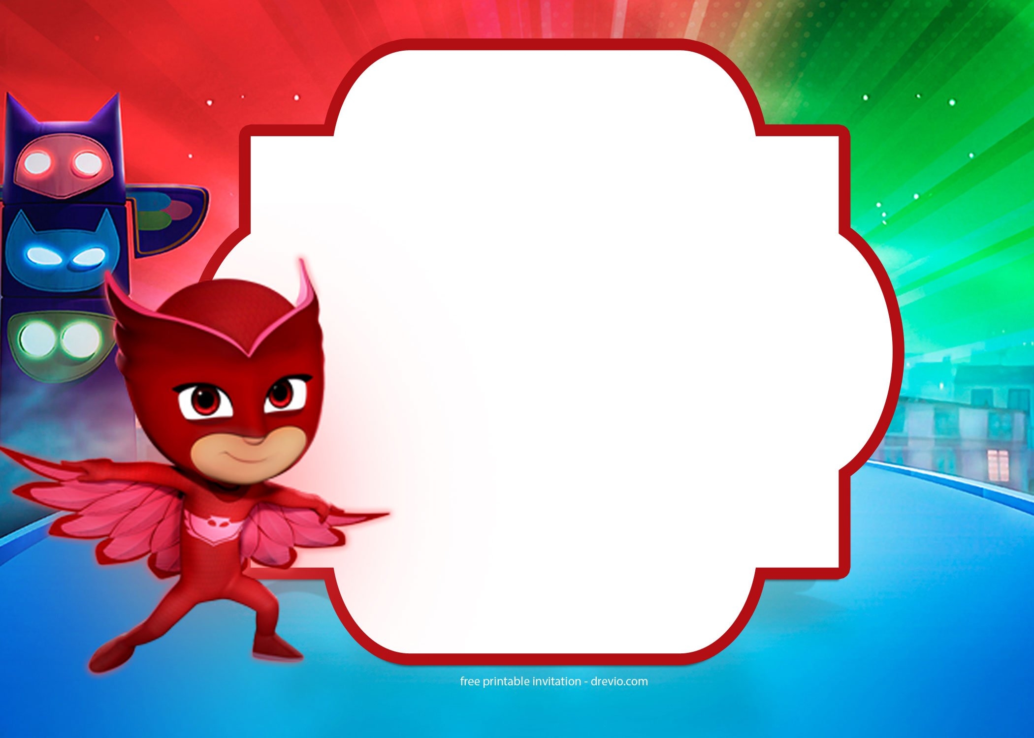 FREE PJ Masks Birthday Invitation Templates FREE Invitation Templates 