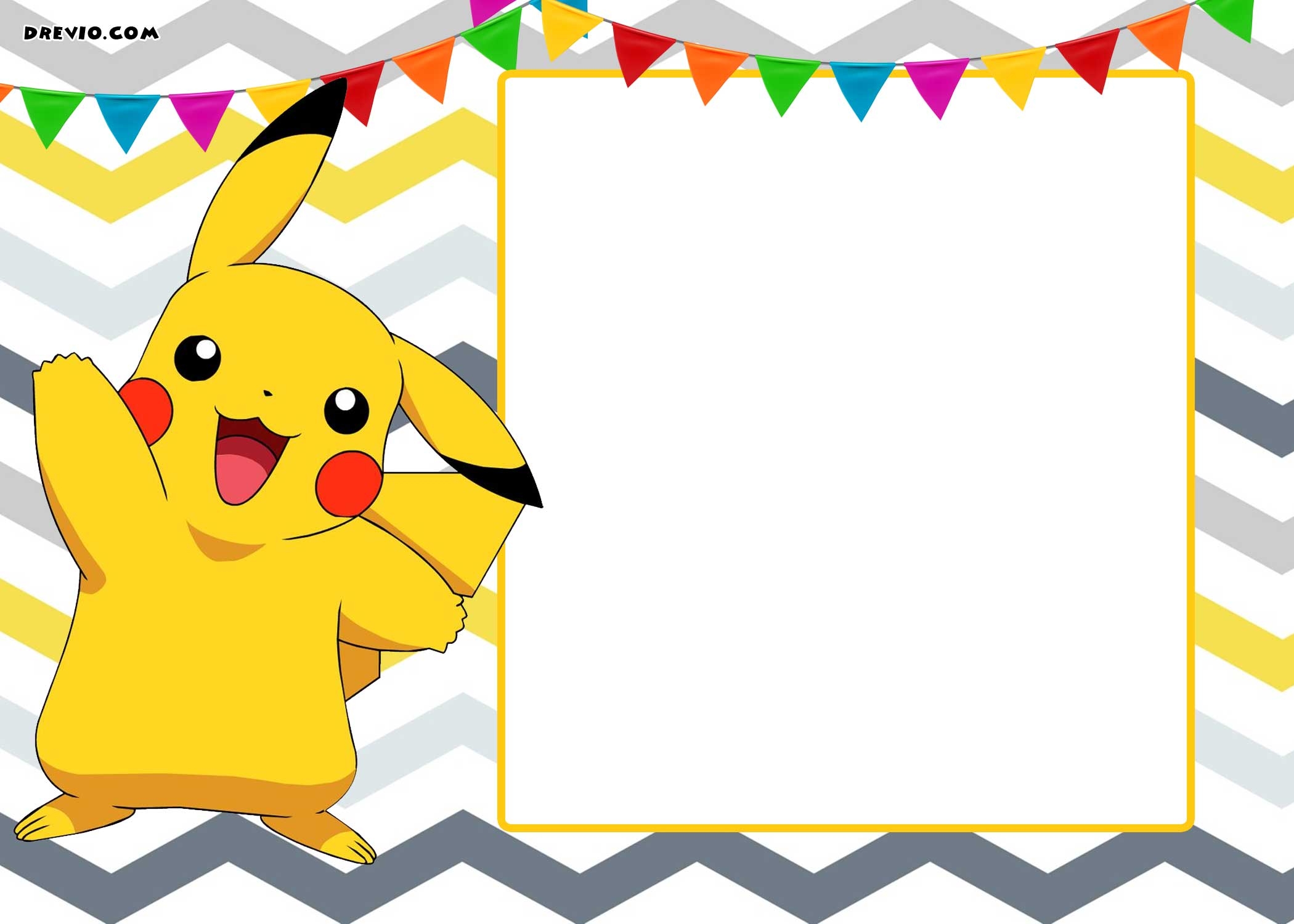 pokemon template invitation