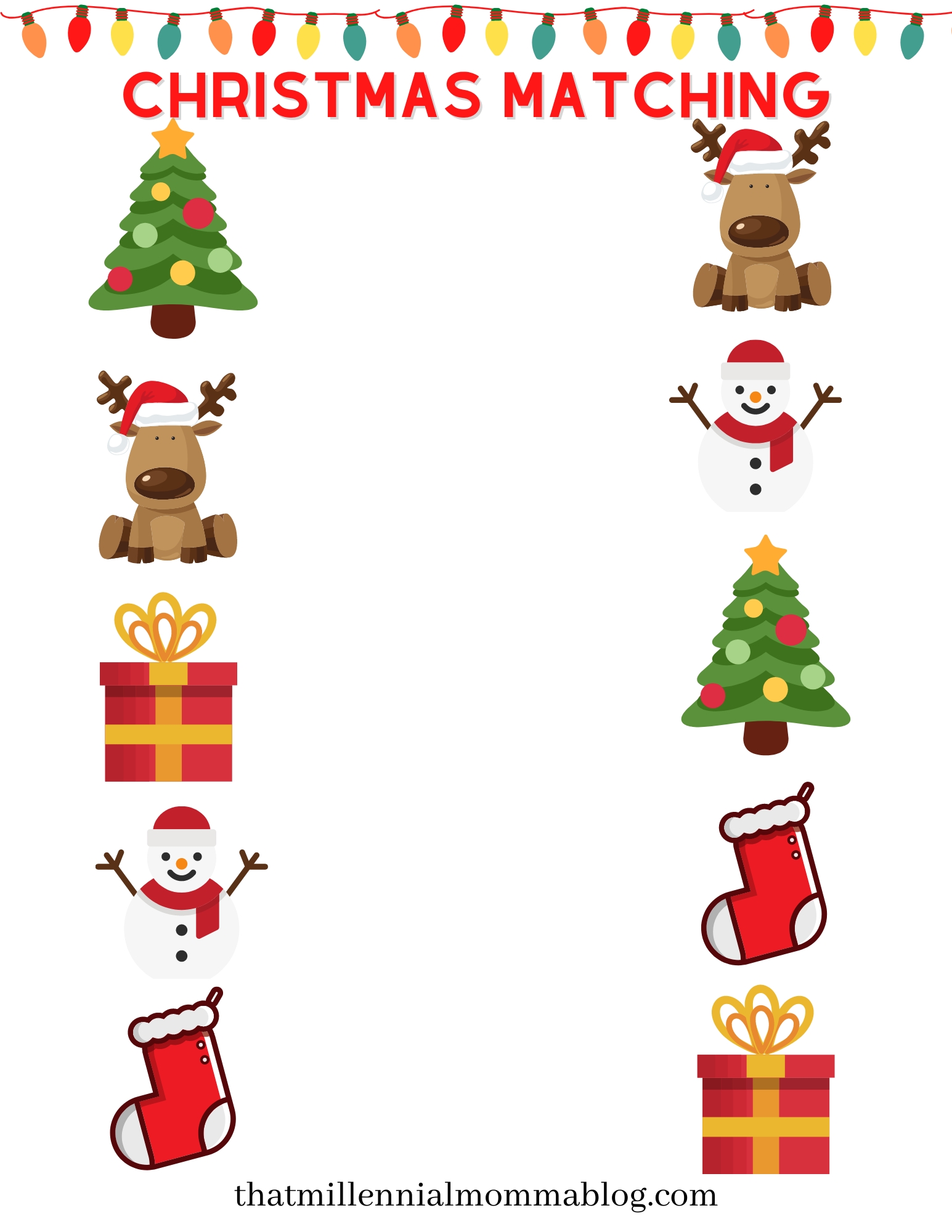 free printable christmas worksheet for kindergarten