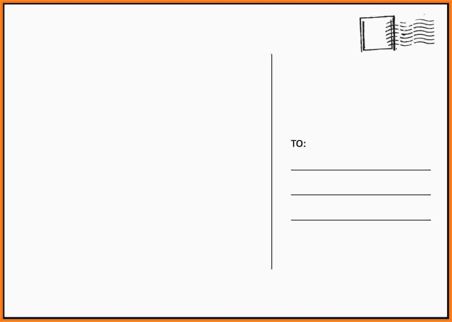 Free Printable 4X6 Postcard Template