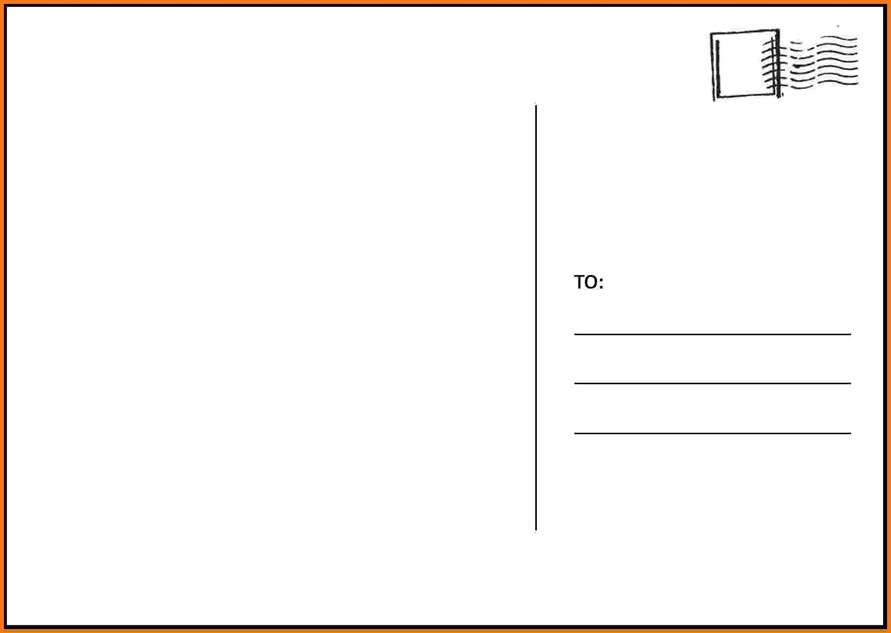 Free Printable 4X6 Postcard Template
