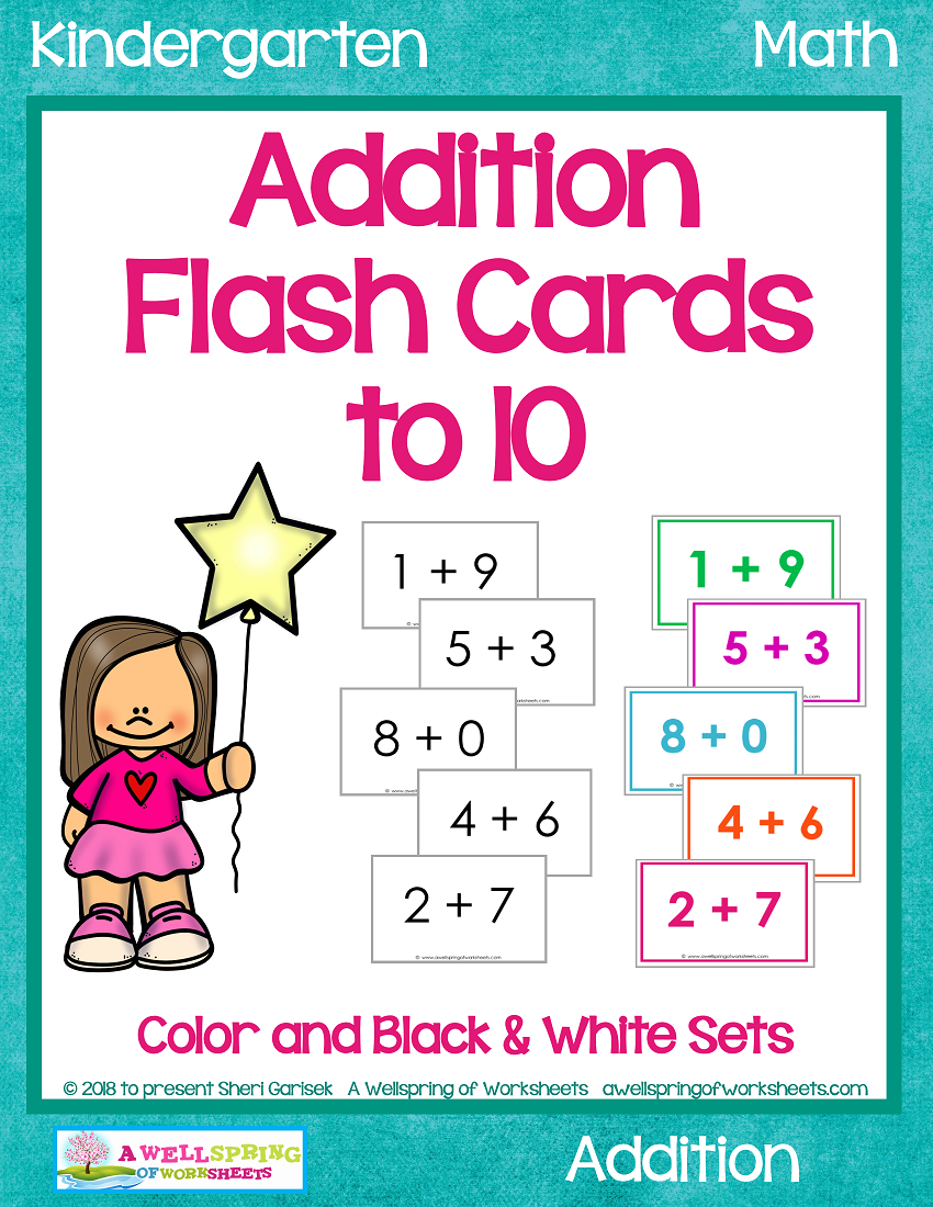 addition flash cards printable free