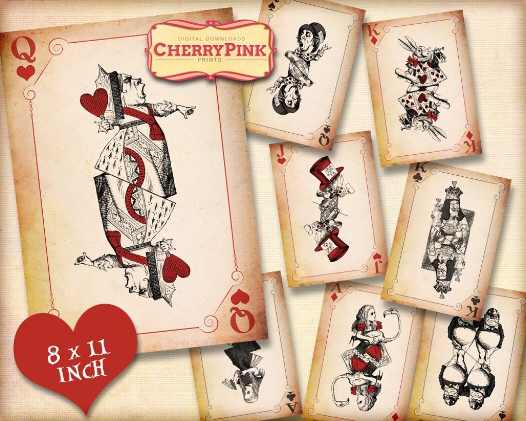 Free Printable Alice In Wonderland Playing Cards Printable Web We Have 