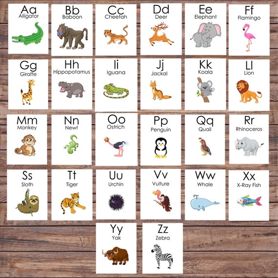Free Printable Alphabet Animal Flash Cards Download Free Printable 