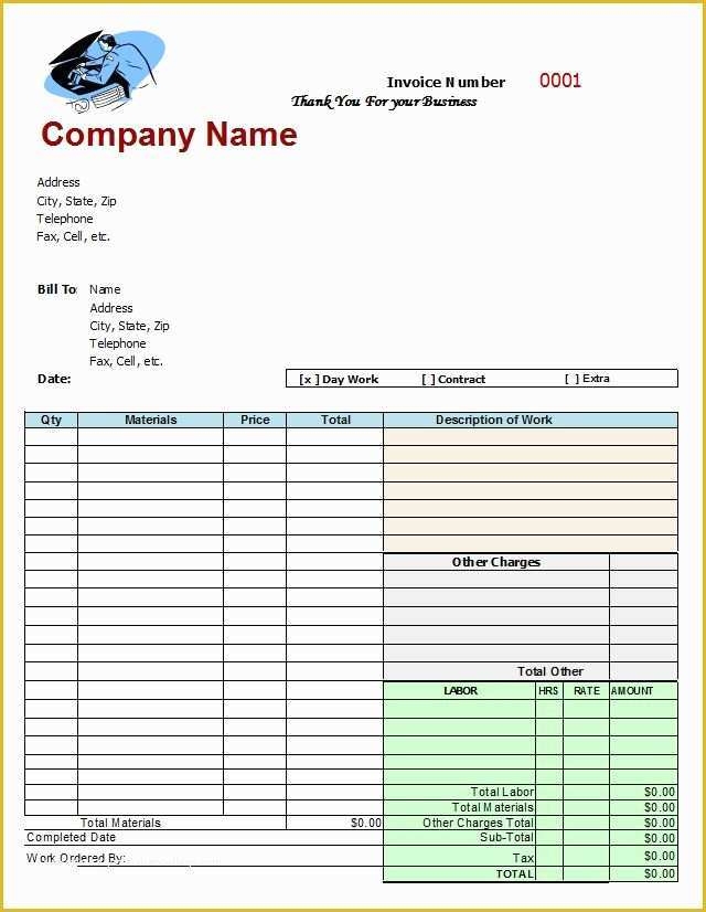 Free Printable Auto Repair Invoice Template Of Mechanic Shop Invoices 