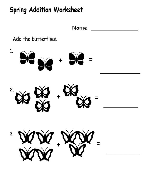 basic math worksheets for kindergarten