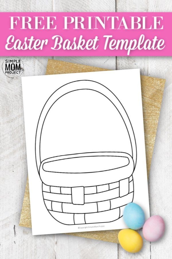 Free Printable Basket Template For Picnics And Fruit Easter