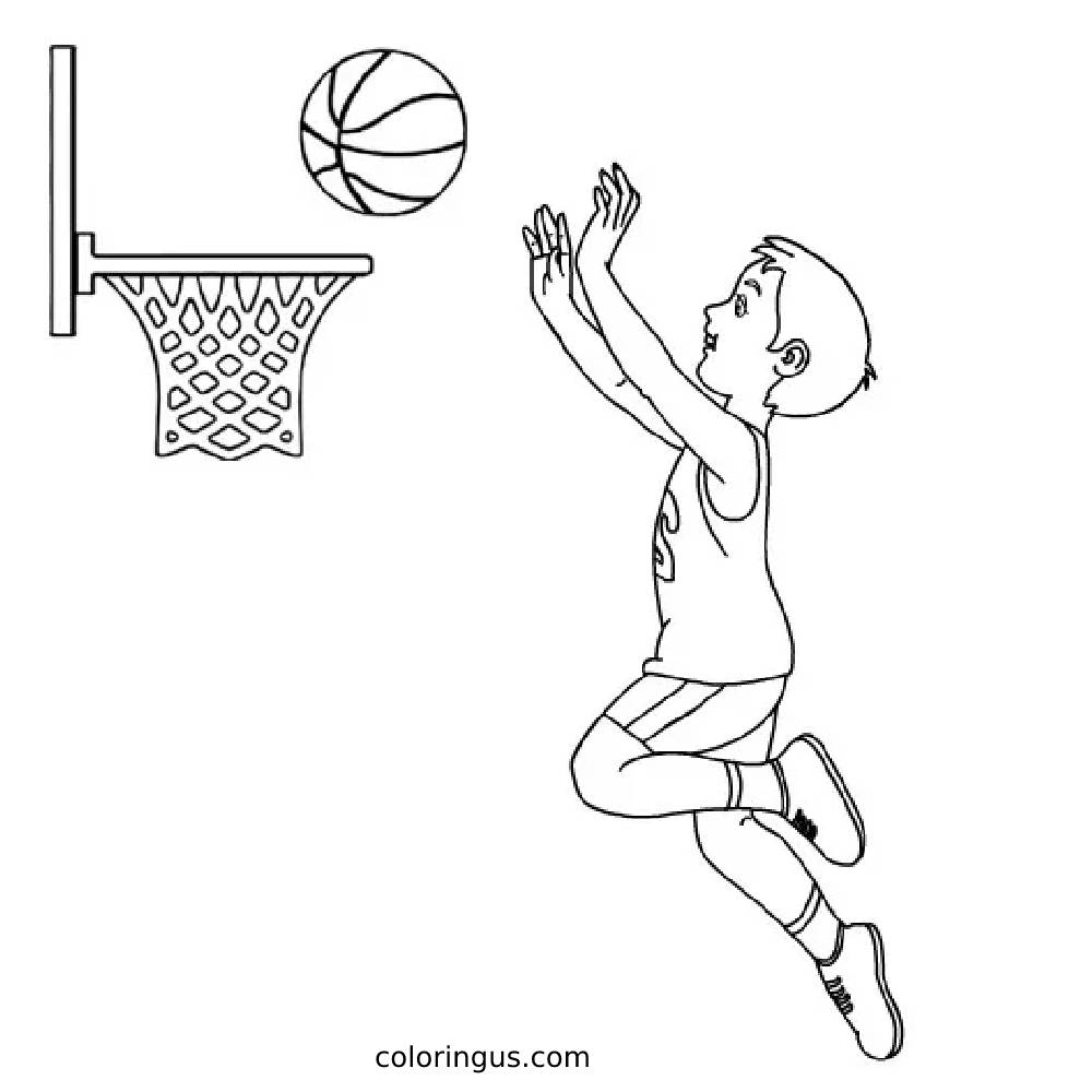 Free Printable Basketball Coloring Page