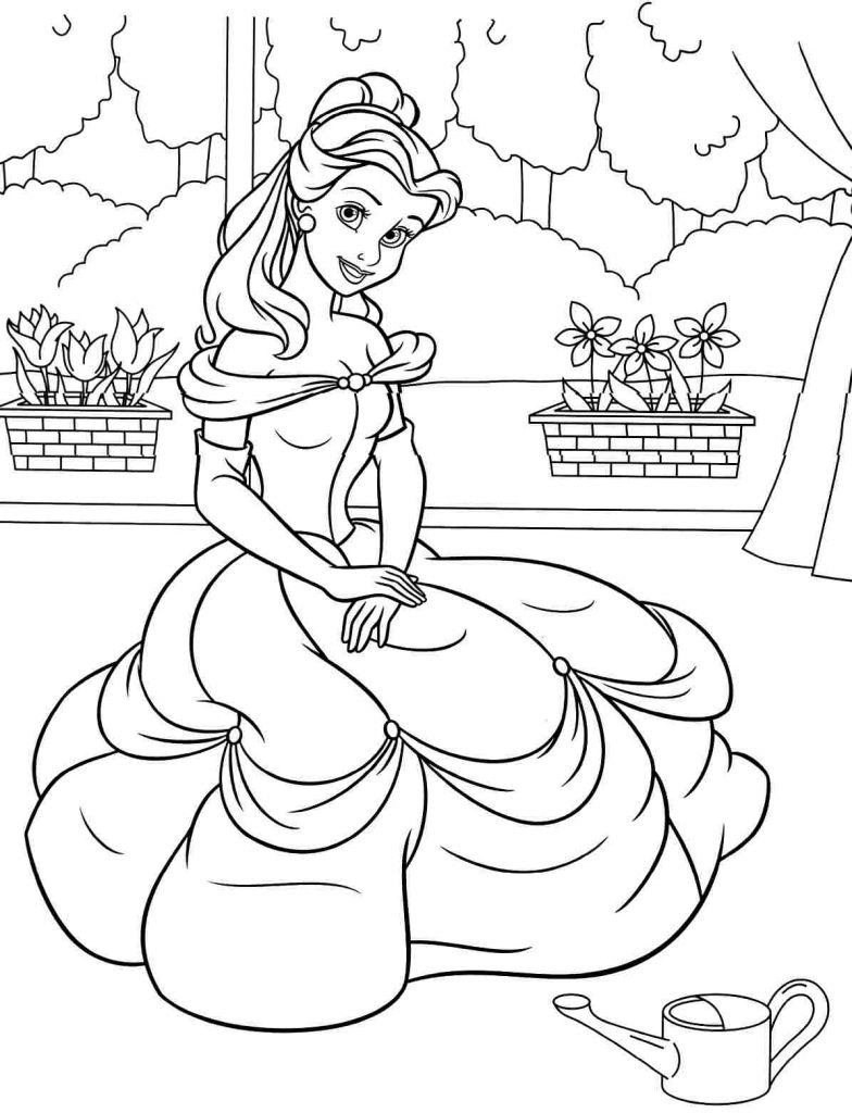 free belle coloring pages