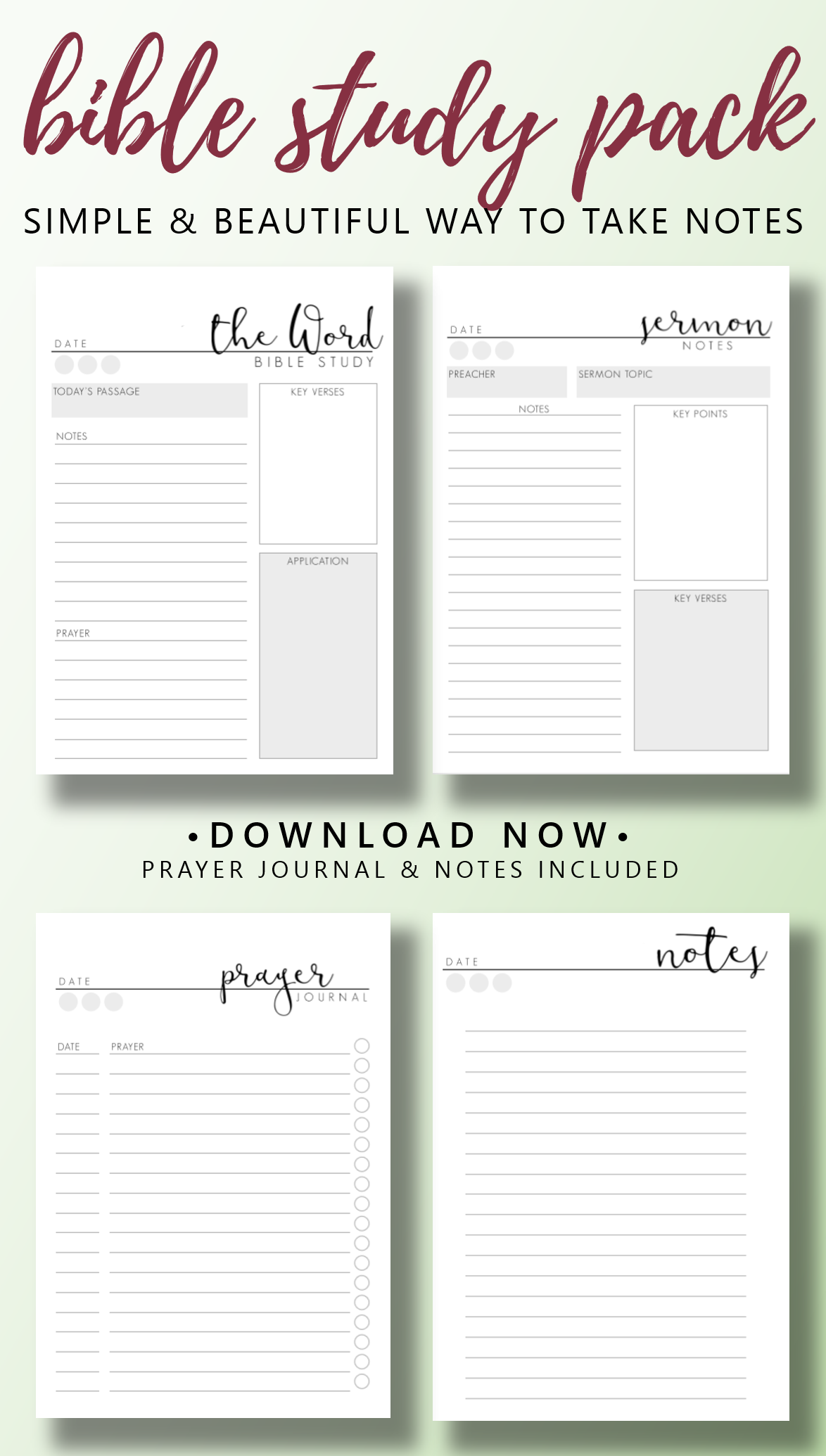 Free Printable Bible Study Template Printable New Year Banners