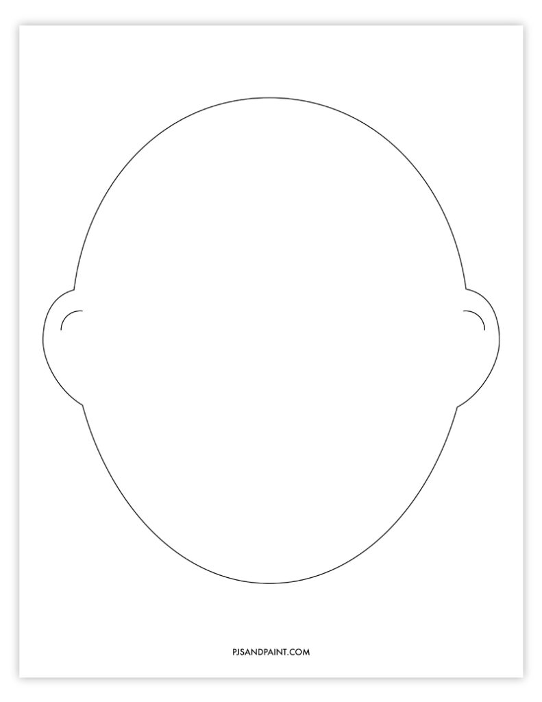 Free Printable Blank Face Template Pjs And Paint