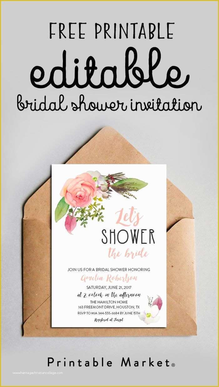printable wedding shower invitations templates
