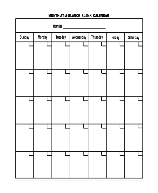 free printable monthly calendar templates