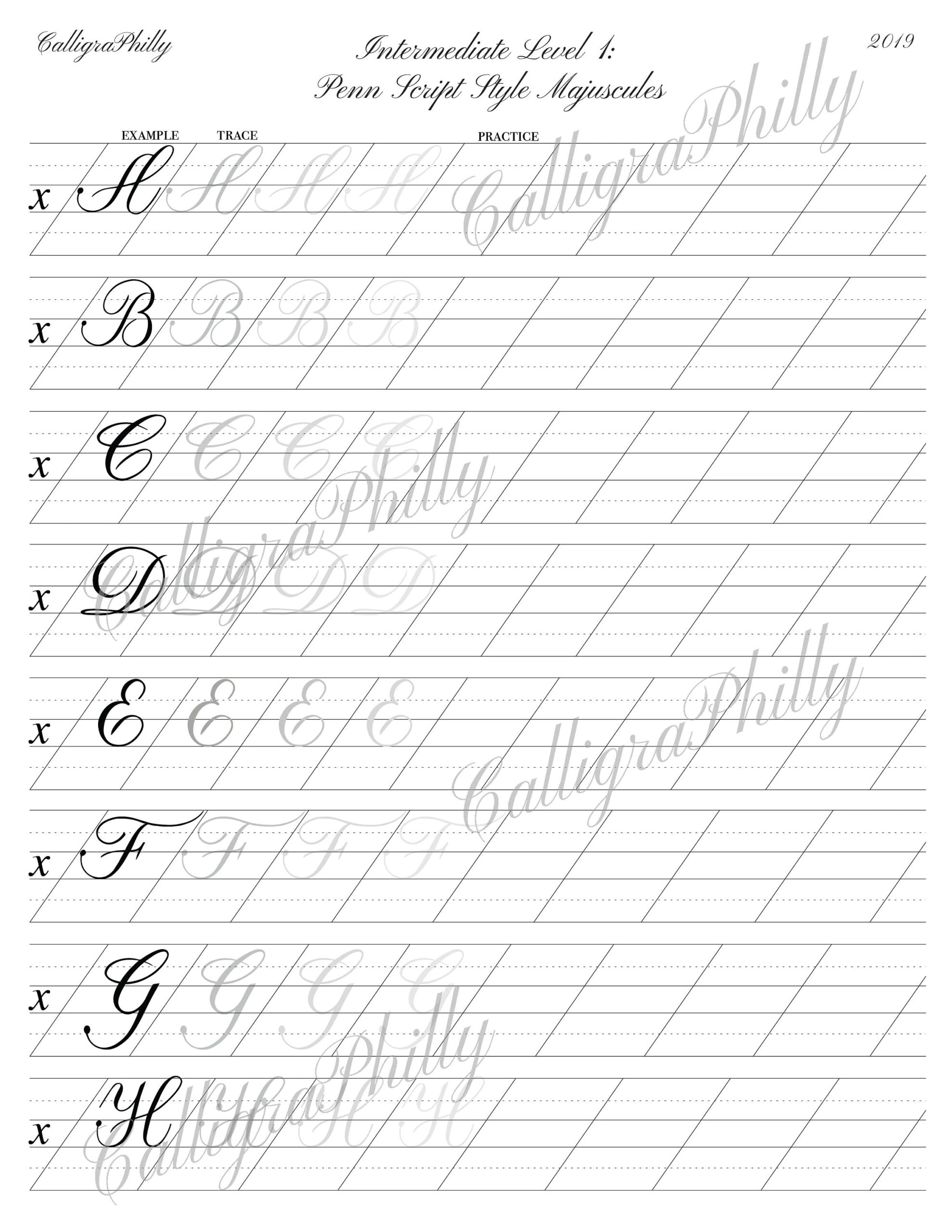 free printable calligraphy worksheets for beginners pdf