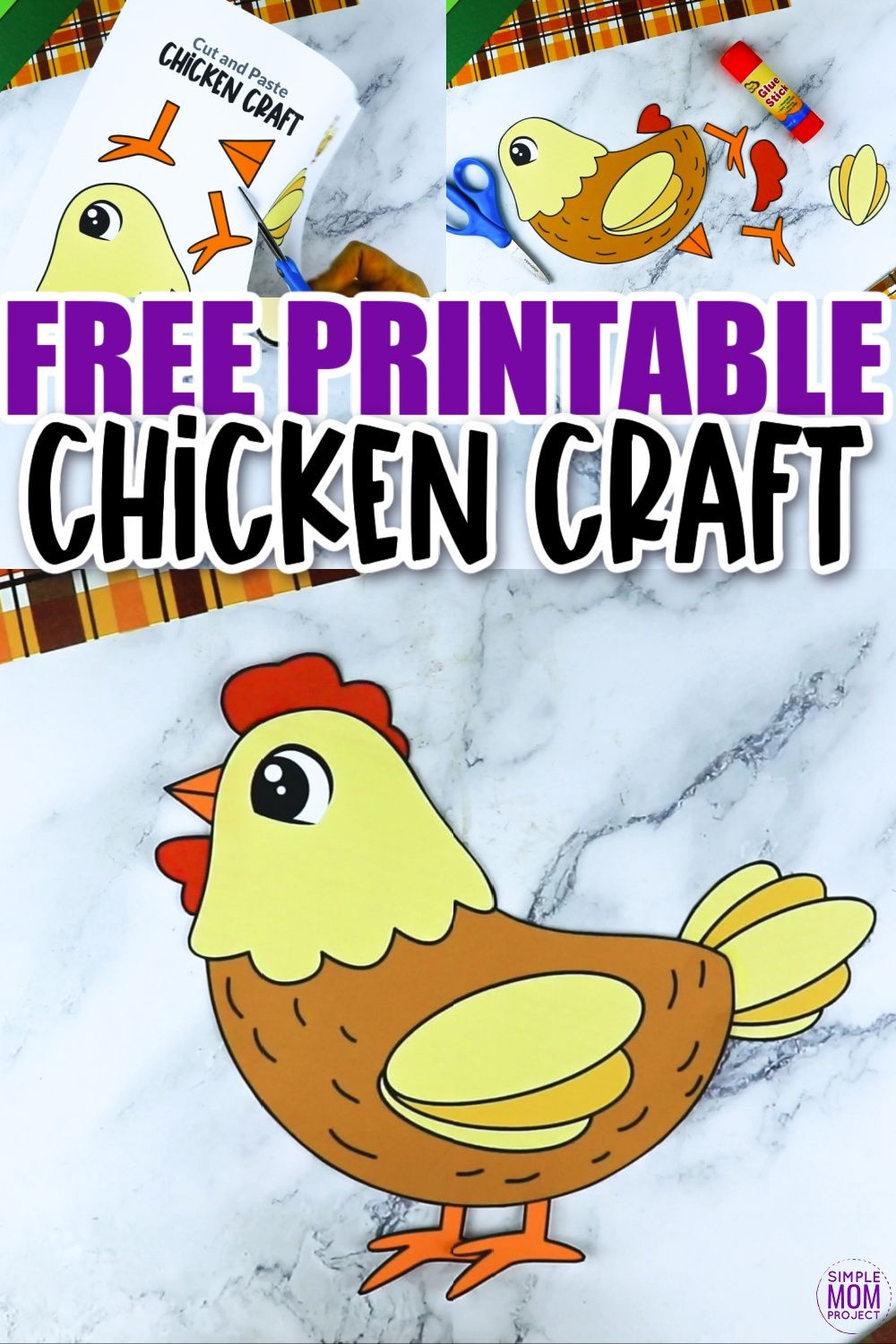 Free Printable Chicken Craft Template Simple Mom Project Chicken Life 