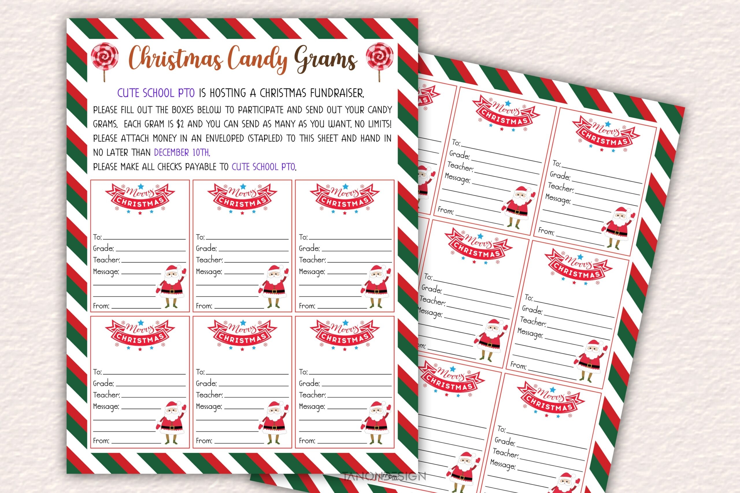 Free Printable Christmas Candy Gram Template Free Printable
