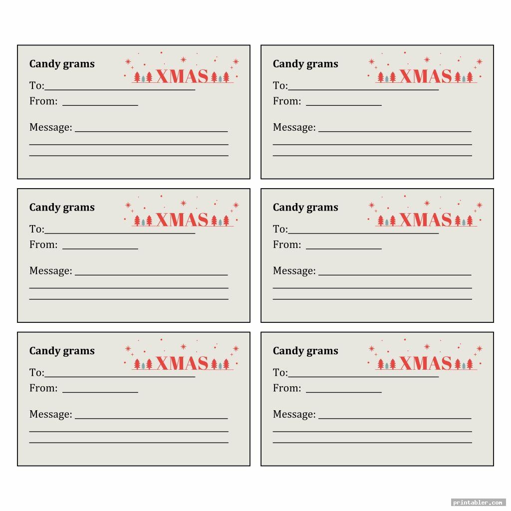 free printable christmas candy gram template