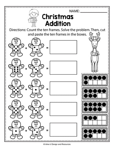 Free Printable Christmas Counting Worksheets The Keeper Of The 