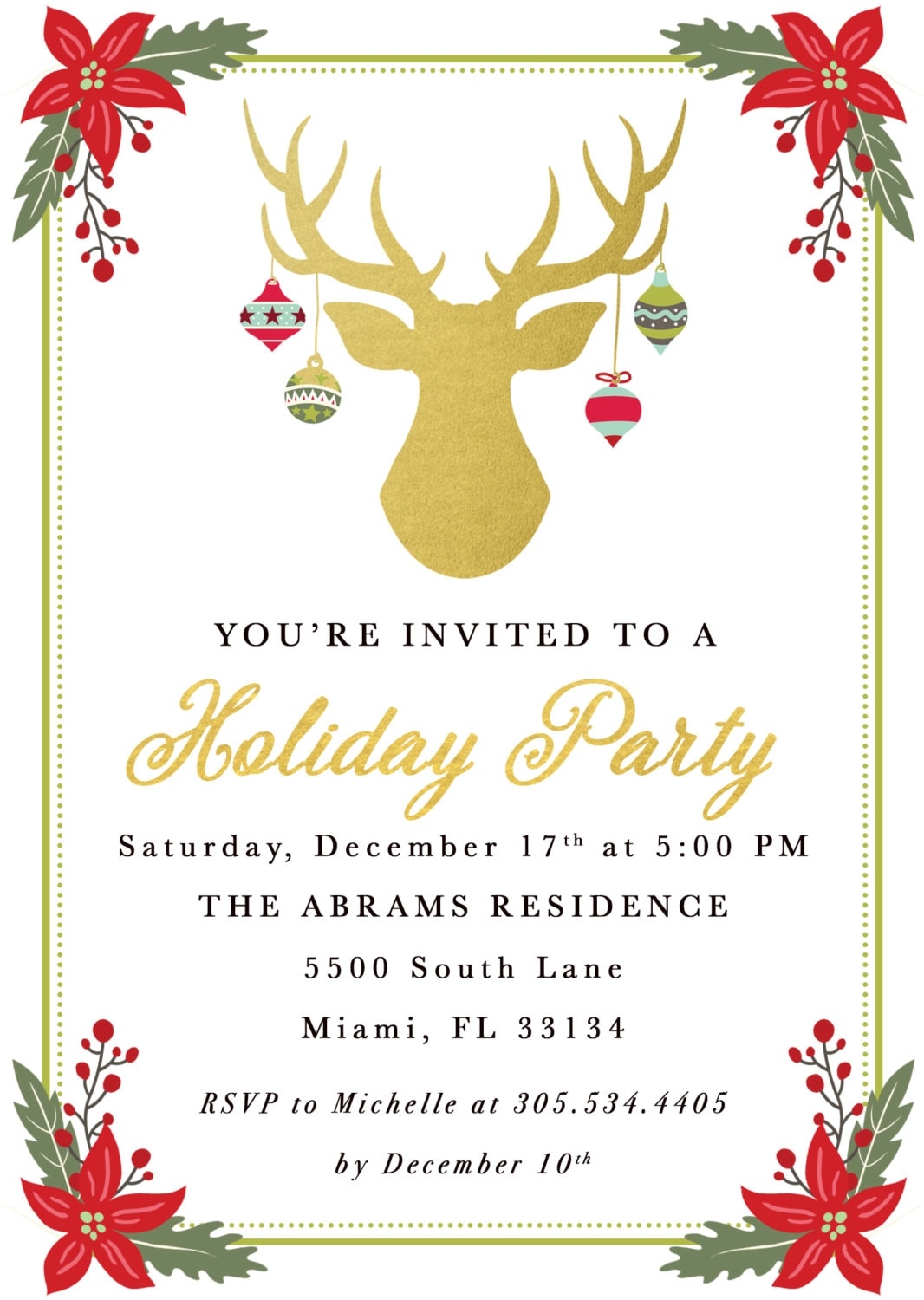 Free Printable Christmas Invitations Templates