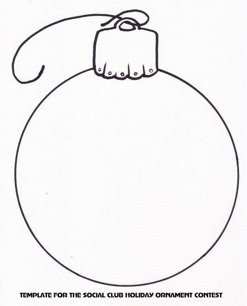 Free Printable Christmas Ornament Template William T Saunders