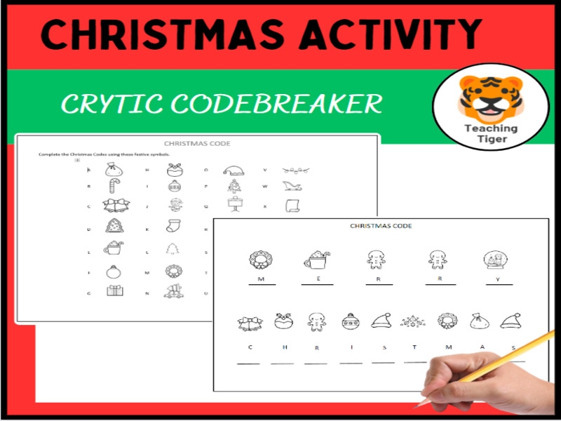 free printable christmas code worksheet