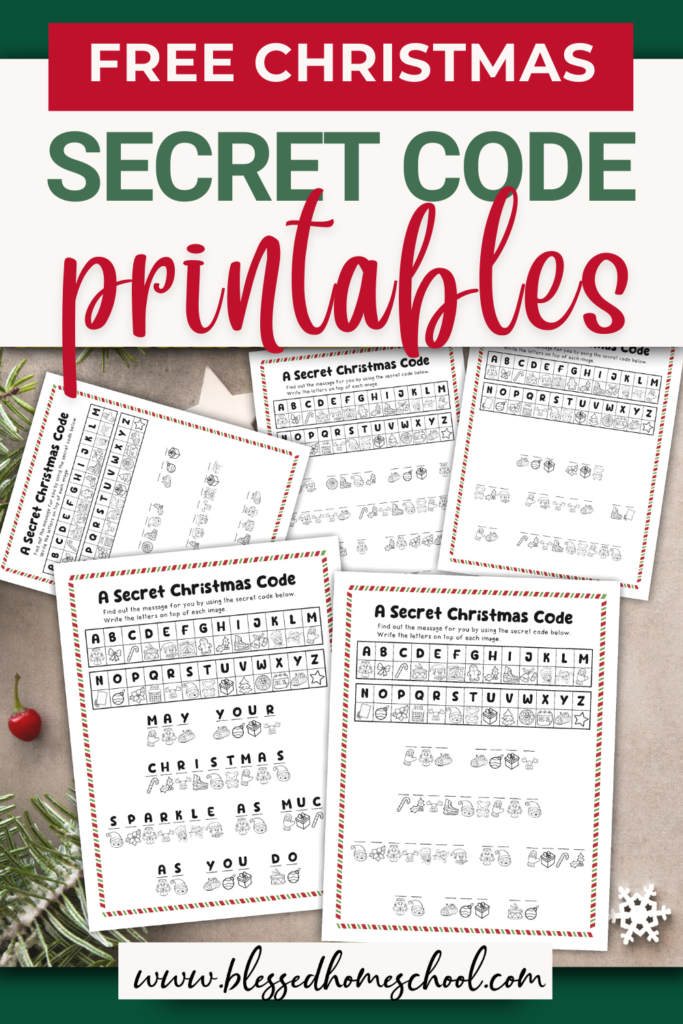 Free Printable Christmas Secret Codes For Kids In The Playroom 