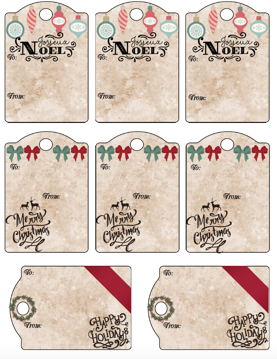 free printable christmas gift tags templates