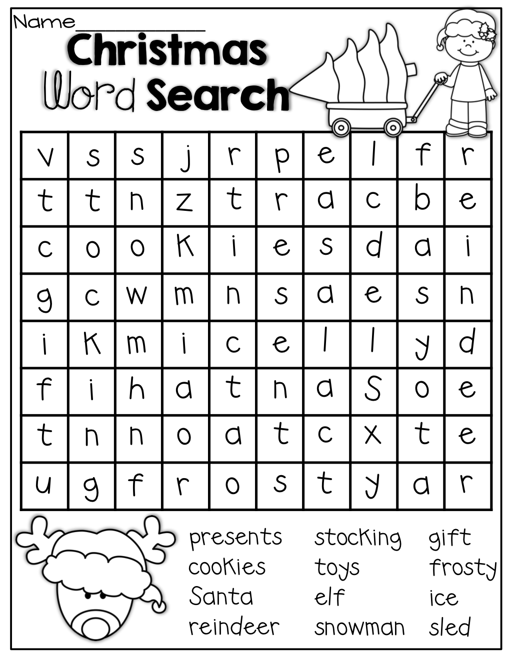 printable christmas worksheets pdf
